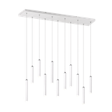 Tubular LED pendant 115 cm matt white