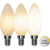 LED Lamp E14 C35 Opaque Filament RA90 3-step memory