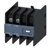 auxiliary switch, on the front, 1 N...