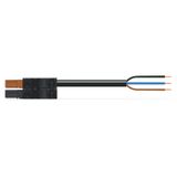 pre-assembled connecting cable;Eca;Plug/open-ended;black/brown