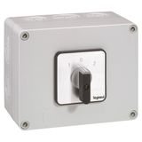 Cam switch - changeover switch with off - PR 40 - 2P - 50 A - box 135x170 mm