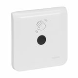 Mosaic contactless switch with or without neutral for 200W LED lighting control 2 modules - complete white antimicrobial