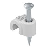 2005 18 RW  ISO-Nagel-Clip, 5mm, L18, pure white Polypropylene