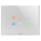 ICE TOUCH PLATE KNX - IN GLASS - 6 TOUCH AREAS - TITANIUM - CHORUSMART