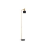 Gold Metal Sandy Black Metal Shade Black Base LED E27 1x12 Watt 230 Volt IP20 Bulb Excluded Cable Length: 180 cm D: 35 H: 153.5 cm