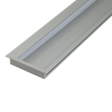 2m Wall Recessed Profile 10x10mm IP20 Silver
