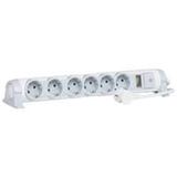 Multi-outlet extension for comfort/safety - 6x2P+E + indicator - 1.5 m cord
