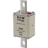 Fuse-link, high speed, 100 A, DC 1000 V, NH1, 40 x 53 x 135 mm, gBat, IEC, bolted connection