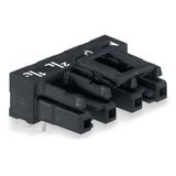 Socket for PCBs angled 4-pole black