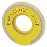 Washer round for EMERGENCY STOP mus...