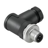 Round plug (field customisable), pin, 90&deg;, Screw connection, M12, 