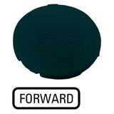 Button plate, flat black, FORWARD