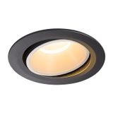 NUMINOS® MOVE DL XL, Indoor LED recessed ceiling light black/white 2700K 40° rotating and pivoting