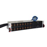PDU metered 19 inches 1 phase 32A with 12 x C13 + 4 x C19 outlets IEC60309 input