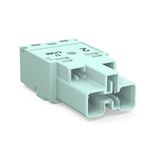 Plug;2-pole;Cod. B;light turquoise