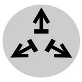 Button lens, raised white, symbol solve