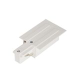 EUTRAC feed-in for 3-phase recessed track, white RAL 9016