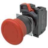 Emergency stop switch, Push-In, non-illuminated, 40 mm dia, push-lock/