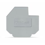 End plate for 630 V, cut-out dimensions L1 1.5 mm thick gray