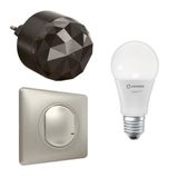 Céliane Connected Lighting Starter Pack with Netatmo wireless control, mobile control socket and dimmable bulb - titanium