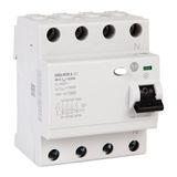 Breaker, Residual Current, 4P, 25A, 30mA Sensitivity