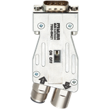 M12/D-SUB PROFIBUS ADAPTER 180° M12 male B-cod. / M12 female B-cod.