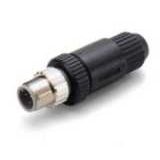 Field assembly connector, M12 straight plug (male), 4-poles, A coded,