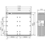 CDC, size 2/1005, empty, 1005 x 1110 x 315 mm (HxWxD)