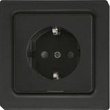 German Socket (Type F) DSS with socket outlet front in E-Design55, anthracite mat