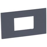 Plate Arteor - British std - square - 3 modules - graphite