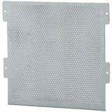 Microperforated mounting plate for 3-row flush-mounting (hollow-wall) compact distribution boards