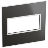 American and South African standard plate Arteor square version 4 modules for 4'' x 4'' box - reflective black