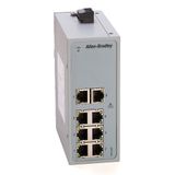 Switch, Unmanaged, 8 Ports, RJ45 Copper, AC or DC