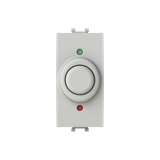 Electronic dimmer with rotary control and with two-way switch for resistive loads 100-500W, 230V~ - 50/60Hz White - Chiara