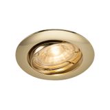 PIKA QPAR51,Recessed ceiling luminaire,adjustable,brass,50W