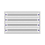 Flush-mounted distribution board U-12K, H:640 W:1030 D:250mm