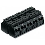 862-1515/999-950 4-conductor chassis-mount terminal strip; suitable for Ex e II applications; without ground contact