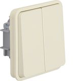 Double change-over switch insert w. rocker 2gang, isolated input term.