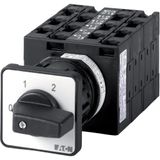 Reversing multi-speed switches, T3, 32 A, center mounting, 6 contact unit(s), Contacts: 12, 60 °, maintained, With 0 (Off) position, 2-1-0-1-2, Design