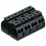 4-conductor chassis-mount terminal strip without ground contact 4-pole