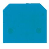 End plate (terminals), 40 mm x 1.5 mm, blue