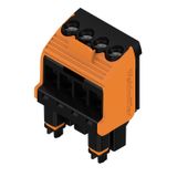 PCB plug-in connector (wire connection), Orange release lever, 5.00 mm