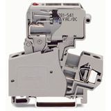 2-conductor fuse terminal block with pivoting fuse holder for miniatur
