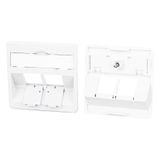 Central plate 50 x 50 mm 2 port, traffic white, modul