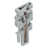 Center module for 1-conductor female connector CAGE CLAMP® 4 mm² gray