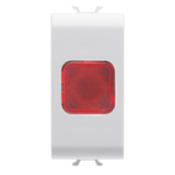 SINGLE INDICATOR LAMP - RED - 1 MODULE - GLOSSY WHITE - CHORUSMART