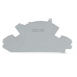 End plate 1.5 mm thick with lock-out seal option gray