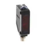 Photoelectric sensor, rectangular housing, red LED, diffuse, 100 mm, N