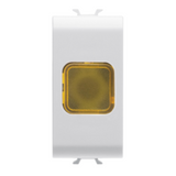 SINGLE INDICATOR LAMP - AMBER - 1 MODULE - GLOSSY WHITE - CHORUSMART