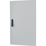 Sheet steel door with locking rotary lever